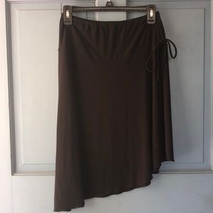 Black asymmetrical skirt with bow by AMY BYER